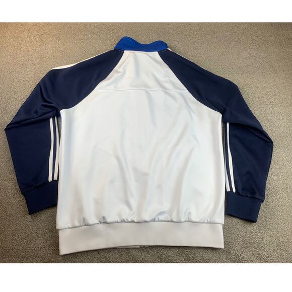 Sports Essentials Men's S White Blue‎ Navy Full Zip Up Athletic Track Jacket - Picture 2 of 9